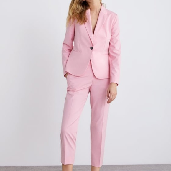 Zara Jackets & Blazers - NWT Zara Basic Pink Suit Set